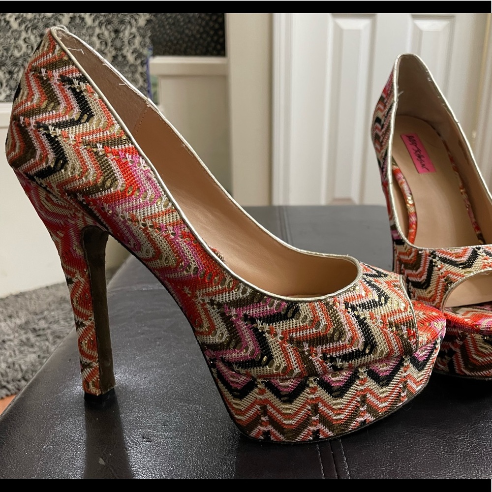 Multi colored Betsy Johnson heels